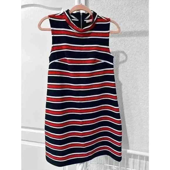 Scullers Red White and Blue Striped Dress Size S, Pre-Owned Patriotic EUC - Picture 1 of 8